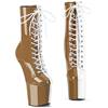 Pleaser - CRAZE1040TT Bottes de plateforme, Pole dance chaussures - Marron/Blanc Product image